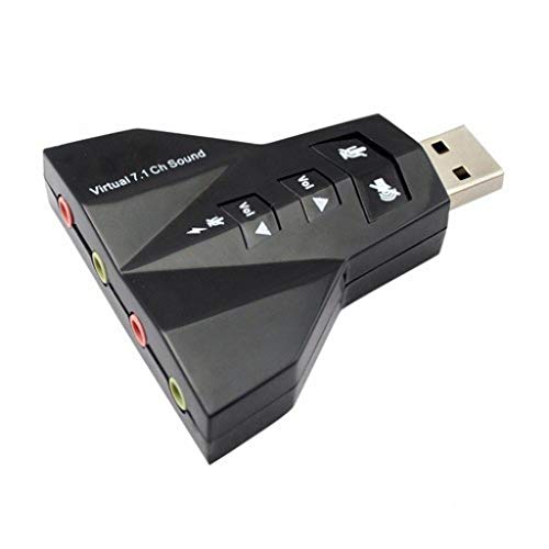Adaptador Placa de Som USB 7.1 entrada P2 (fone e microfone)