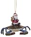 Santa Riding Maryland Blue Crab Christmas Holiday Ornament