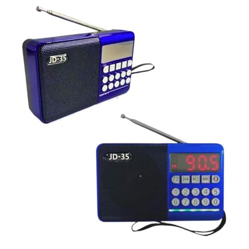 Rádio Radinho Portátil Retro FM/AM Bluetooth 3W, MP3, Entrada Pendrive, P2 e Cartão SD Bateria Recar