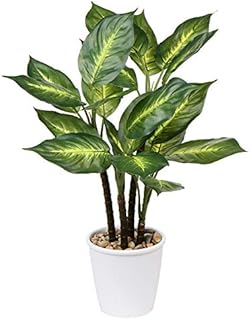 Briful 24.8" Large Artificial Plants 63CM Tall Fake Plants Dieffenbachia Camille Plant Decorative Artificial Plants Outdoor Faux Plants Indoor Plant for Office Home Garden Decor