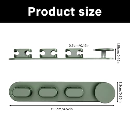 Organizadores de cables adhesivos para debajo del escritorio, clip para gestión de cables para cables de carga y datos miniatura 3