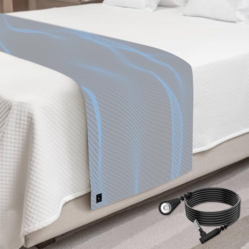 Grounding Sheets 27 * 52 inch, Conductivity Grounding Sheets with Grounding Cord, Grounding Sheets for Earth with Silver Fiber with Cotton, Gray