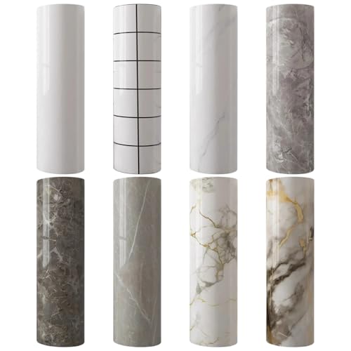 LKXHarleya 3D Marble Tile Sticker, 25.74