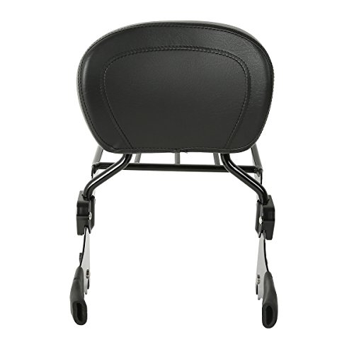 XMT-MOTO Black Detachable Backrest Sissy Bar W/Luggage Rack Fit for Harley HD Touring Models