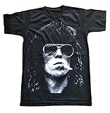 HOPE & FAITH Unisex Keith Richards T-Shirt Short Sleeve Mens Womens M BLK