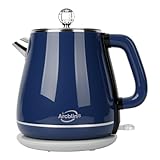 Retro Electric Kettle 1.8L, All Stainless Steel Hot Water Electric Kettle for Boiling Water, BPA Free Tea Kettle, 1350W Fast Boil, Auto Shut Off & Boil-Dry Protection