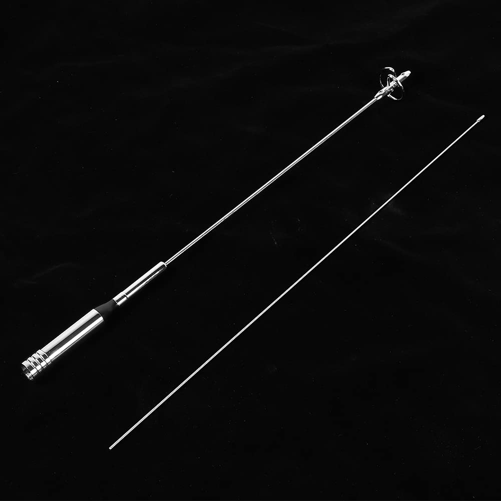 Antena de Doble Banda, NL-770RL UHF Macho Cabeza Coche Radio Móvil Látigo Aéreo para Walkie Talkie y Soporte de Radio Bidireccional