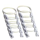 Faoyliye T5 T8 Tube Connector Cords, 3-pin Extension Power Cord,（10-Pack LED Female to Female Connector Cable for Integrated LED Tube Dual Connector Cable (30cm/0.98ft)