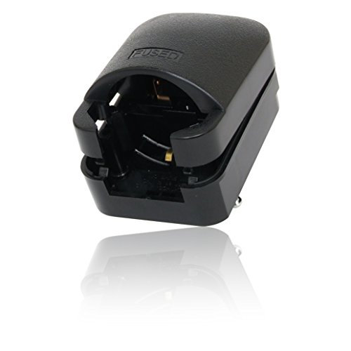 CDL Micro 3 Pin Earthed Schuko Euro Plug to 3 Pin UK Mains Adapter - Black