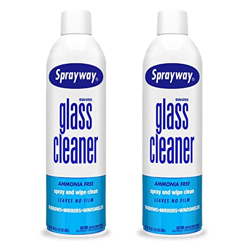 sprayway glass cleaner aerosol spray 19 oz pack of 2