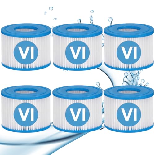Lot de 6 filtres de rechange pour spa et cartouches filtrantes pour eau de jacuzzi