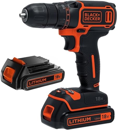 BLACK+DECKER BDCDC18B-QW Trapano Avvitatore a Batteria, Nero