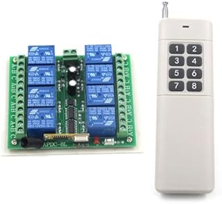DC 12V 8CH Relay Receiver Transmitter RF Remote Control Switch Wireless Controller 315/433 Long Range Remote Switch SKU: 5262