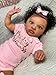 Zero Pam Black Reborn Baby Dolls-20 Inch Lifelike Baby Doll African American Babe Newborn Doll with Soft Cotton Body Real Life Silicone Babe That Look Real with Accessories for Kids 3+