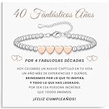 SOFIA FERRER Regalo Mujer Cumpleaños, Pulsera Acero Inoxidable con Dedicatoria Emocionante, Pulsera 40 Años Mujer, Regalo 40 Años Madre, Hermana, Amiga, Colega (40 años)