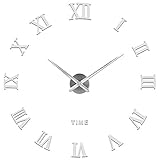 ❤ [DIY-Uhr, 70-130 cm] Sie können DIY mit einem minimalen Durchmesser von 70cm und einem maximalen Durchmesser von 130cm machen. Die große Größe eignet sich als Hintergrund, um leere Wände zu schmücken. Mit einem Lineal für die Positionierung ist die DIY-Uhr leicht zu installieren. (Lesen Sie bitte die Anweisungen vor der Installation sorgfältig durch.)