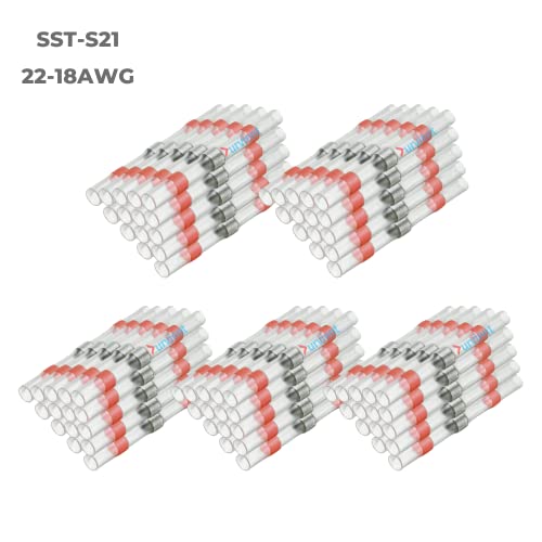 Image of Durvient.com Heat Shrinking Sleeve with Solder Ring For Electrical Wiring Insulation Waterproof Electrical Insulation (Wire Gauge 22-18, Pack of 50)