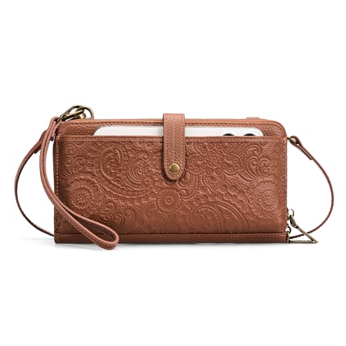 Befen Leather Crossbody Bag with Wallet and Wristlet