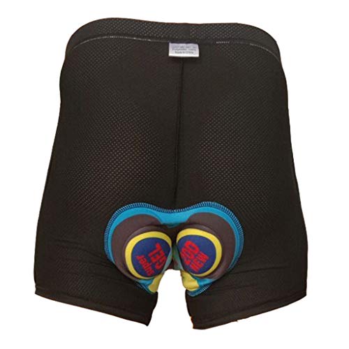 Serenable Ciclismo Acolchoado Shorts Mulheres Homens Padding Underwear 3D Motorcycle Jersey - Amarel