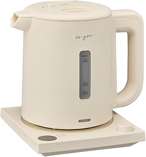【白湯ができる電気ケトル】 ドウシシャ 電気ケトル 白湯専科 1.0L 転倒湯もれ防止 ダイヤル・プッシュ式 アイボリー EKZ-102MSI