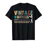 Retro Vintage Waitress Definition Lovers Costume Gifts T-Shirt