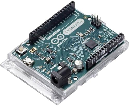 Arduino Leonardo with Headers A000057 | ATmega32U4 Development Board with Native USB Support for Robotics, Automation & Embedded Projects, HID Device Emulation and Custom USB Interface Applications