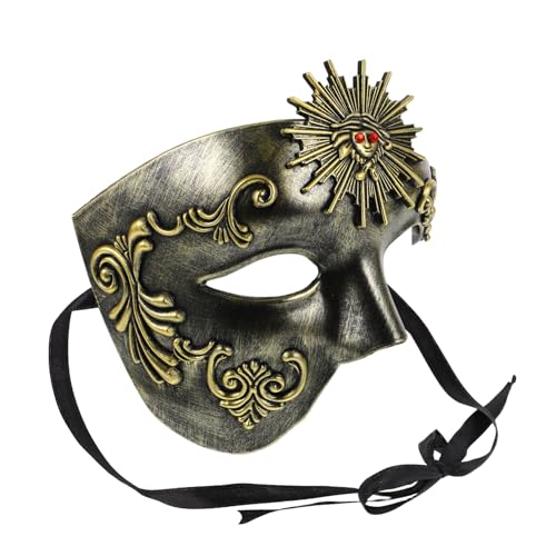 VINTORKY Decorative Half Face Masquerade Mask for Men and Women Elegant Carnival Accessory Intricate Detailing for Parties and Celebrations