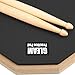 GLEAM Drum Practice Pad - 8 inch Silicone Surface High Density Compressed Wood Foam Backside (Double-sided) (8 inch rubber)