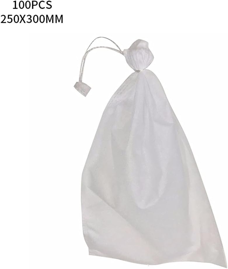 Fruit Netting Cover, Grape Protection Bags for Fruit Vegetable, Non-Woven Fabric Mesh Bag Against Insect Pouch, Pest Control Anti-Bird Garden(250x300mm 100PCS)