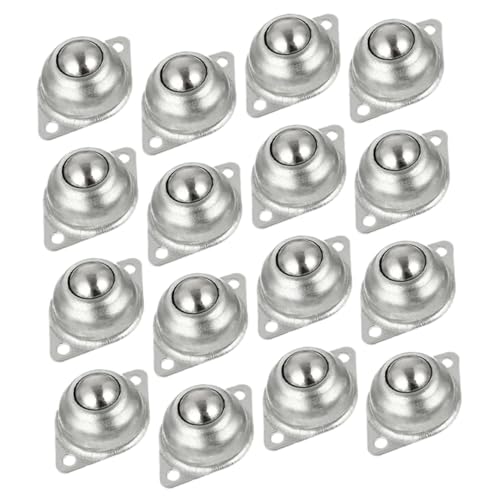 ULTECHNOVO 16pcs Universal Ball Caster Ball Caster Roller Appliance Rollers Furniture Rollers Roller Ball Bearings Rotatable Bearing Caster Roller Transfers Swivel Bearing Silver Carbon Steel