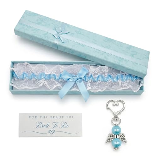 Blue Garters for Brides Something Blue for the Bride with Card and Box