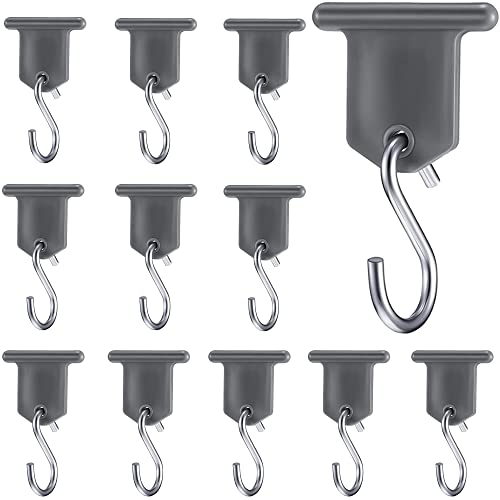 TAKAVU Awning Hooks 12pcs Stainless Steel & Plastic Storage Hook for RV Camper Camping Indoor Outdoor Decor 15lbs Weight Capacity
