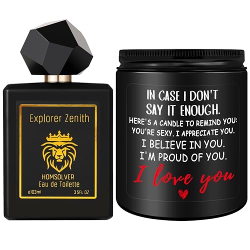 Homsolver Anniversary Christmas Birthday Gifts for Him Lavender Candle &