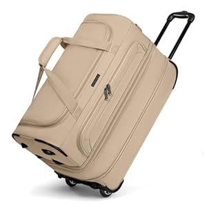 REDOLZ 2-Rollen MEDIUM Trolley-Reisetasche | Volumen mit Dehnfalte erweiterbar von 51 auf 64 Liter | für Männer & Frauen (55 cm, extra Bodenfach)