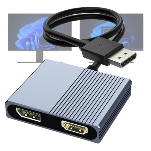 Hub DisplayPort MST pour ordinateur portable et double écran de bureau 4K