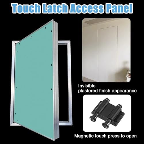 Universal Magnetic Access Door Panel - Hidden Drywall Push Button for Wall/Ceiling, Fire Inspection Cabinet, Aluminum, 30x40 inch (760x1020mm)