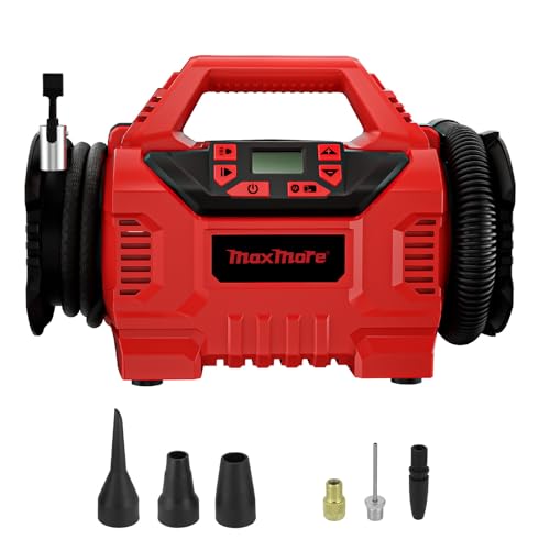 MaxMore Cordless Tire Inflator Compatible with Milwaukee 18V Battery, 160 PSI High Pressure Portable...