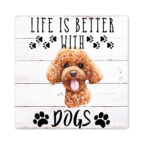 Panneau en bois avec chien objet décoration murale amusant maison salon