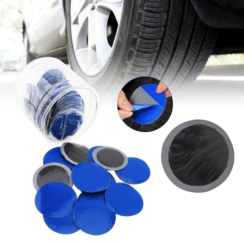Image of Windance Tire Repair Patch 80pcs 58mm Round Rubber Puncrture Repair Cold Patch Tubless Patches for Auto Tire Damage Fast Repair