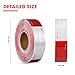 WAENLIR 2 inch x 160Feet Reflective Safety Tape DOT-C2 Waterproof Red and White Adhesive Conspicuity Tape for Trailer, Outdoor, Cars, Trucks