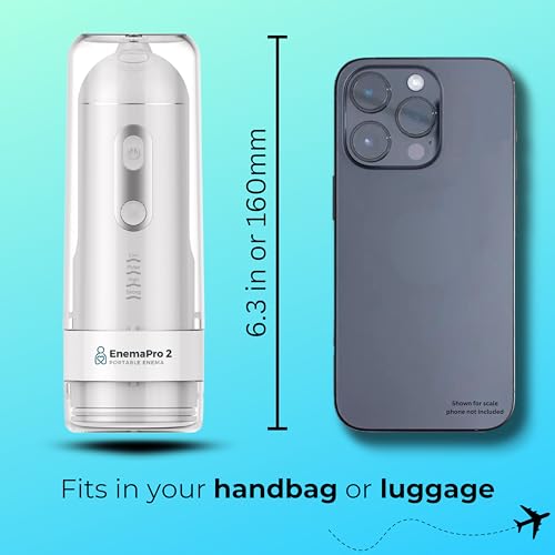 Image of ENEMAPRO-Electric Enema & Douche Kit for Constipation Relief & Colon Cleanse | 200mL USB-C Rechargeable | Soft Silicone Nozzle | Use Standing or Sitting | Travel-Ready for Men, Women & Elderly