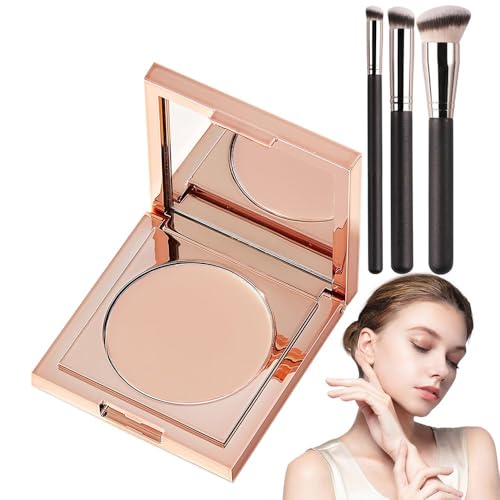 2025 New Colored Clay CC Undereye Corrector, Under Eye Color Corrector for Dark Circles with Brush,Conceal Hydrating Concealer for Women,Colored Clay CC Undereye Concealer (Light-Medium Peach)