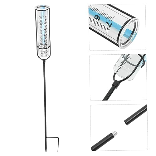 CIMAXIC Regenmesser Abnehmbarer Wassermessgerät für den Außenbereich Regenmessbecher Regenfallmesser Gartendekoration Regenwassermesser Anzahl Vermesser Glas – Bild 4