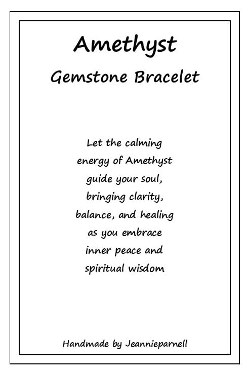 Z017AM, 8mm Amethyst Gemstone Bead Bracelet, Calm and Clarity, Spiritual Awareness, Protection and Purification - Image 3