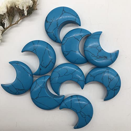 XUQULI Cristales Naturales y Piedras Azul Turquesa Cristal Piedra preciostal Cristal Luna Moldeado meditación curación Chakra Pulido decoración Natural curación Cristales Naturales para decoración