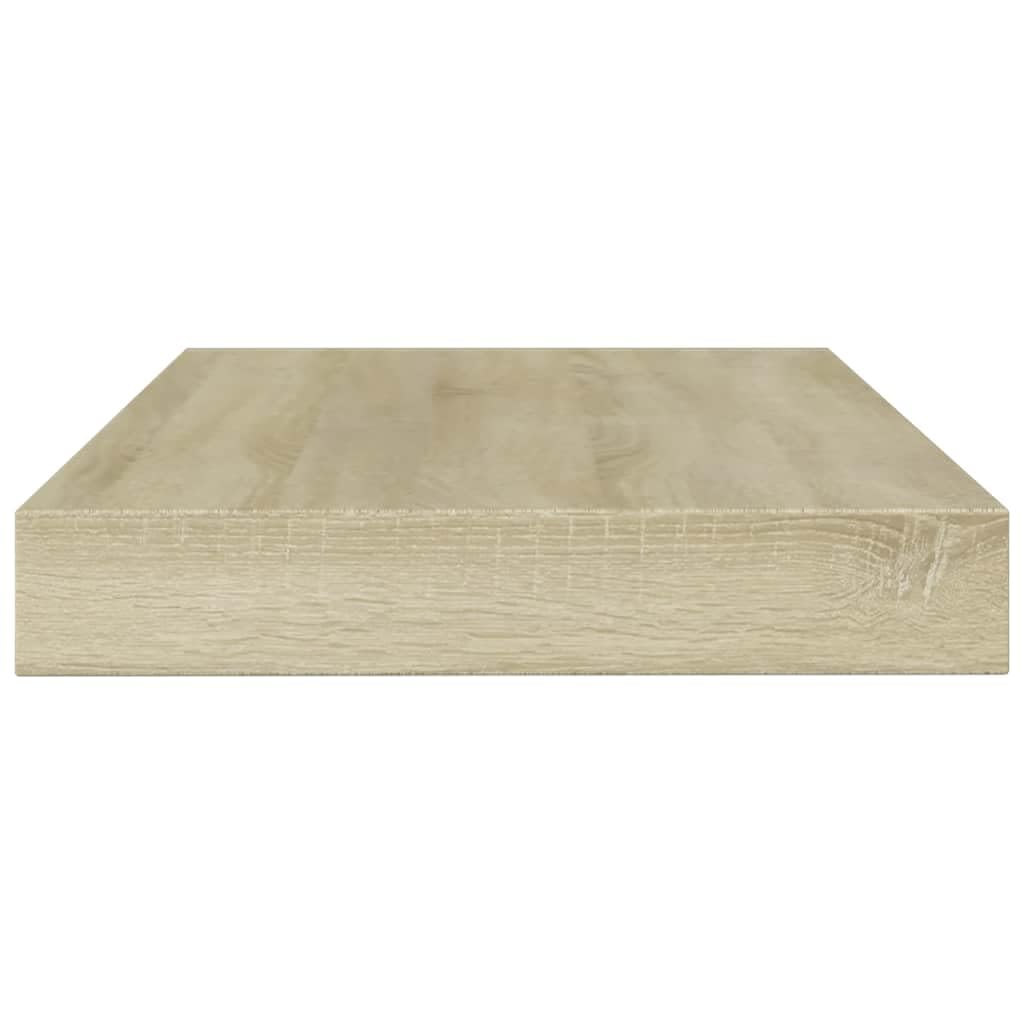 Panele półkowe, 4 sztuki, Dub Sonoma, 100 x 10 x 1,5 cm, stal nierdzewna