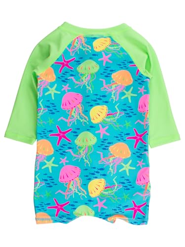 Image of RUGGEDBUTTS Baby /Toddler Boy Swimsuit, One Piece Zipper Rash Guard Sunsuit with UPF 50+ Sun Protection