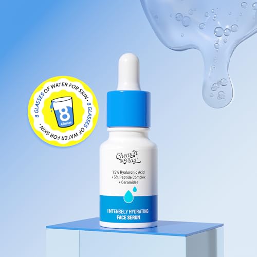 Image of Chemist At Play Hyaluronic Acid Face Serum | With 1.5% Hyaluronic Acid Complex, 3% Peptides & Ceramides | Intensely Hydrates | Restores Firm & Plump Skin | Strengthen Skin Barrier | 10ml