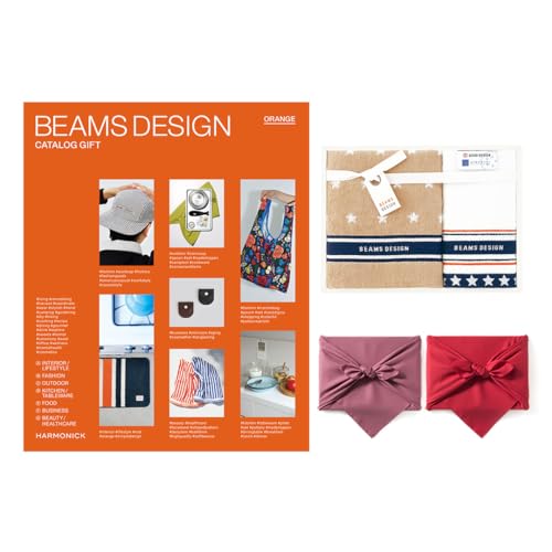 BEAMS DESIGN CATALOG GIFT ORANGE＋フェイス・ウォッシュタオルセット