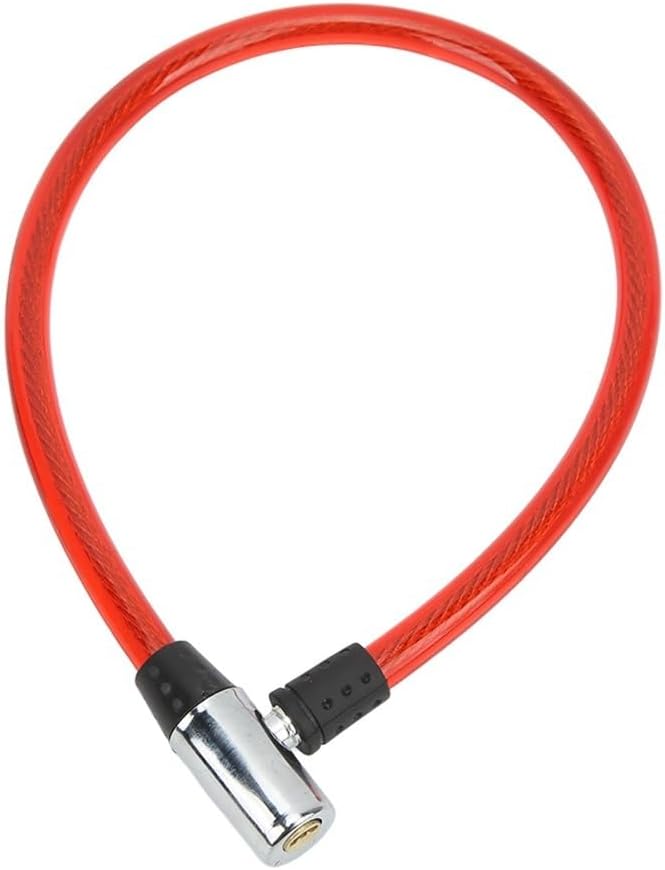 Bike Lock Cable with Keys, 2ft x 13mm Anti Theft Bike Lock Security Cable Cycling Accessories for Bikes Motorcycles Scooters(Red) image 4